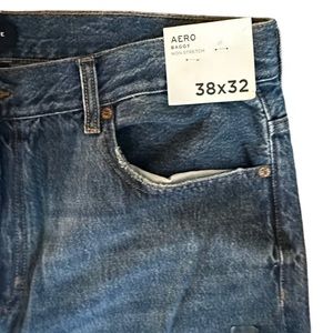 Aeropostale Aero 90’s Baggy Non Stretch Denim Daddy Jeans Light Wash SZ 38X32